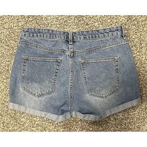 &Denim Shorts Womens‎ 8 Blue Regular Waist Cuffed Casual Hot Pants Jean